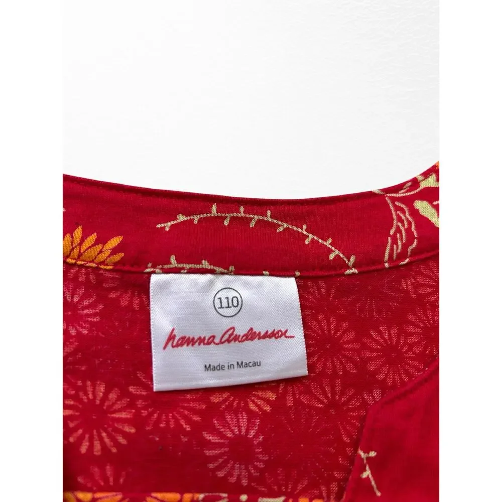 Hanna Andersson Floral Tunic Outfit, Size 5